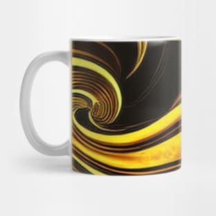 Abstract Black and Gold Swirls Mug